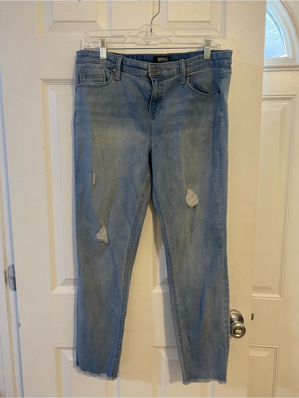 Buffalo David Bitton Light Blue Skinny Jeans with Distressed Details